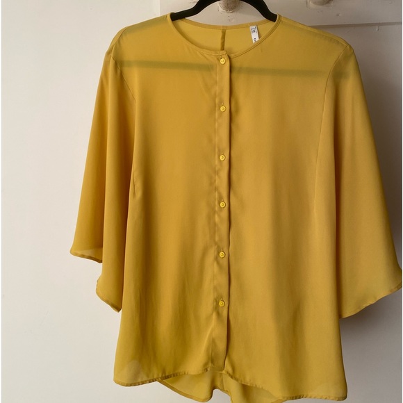 MANGO Yellow Blouse - Picture 1 of 5